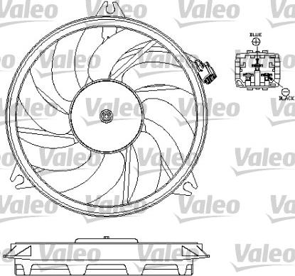 Valeo 696069 - Вентилятор, охлаждение двигателя autosila-amz.com