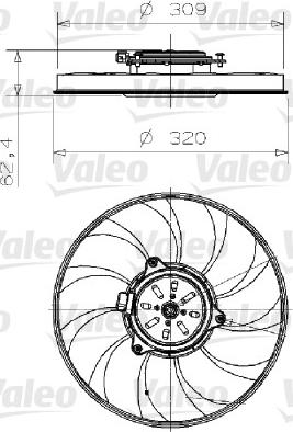 Valeo 696001 - Вентилятор, охлаждение двигателя autosila-amz.com