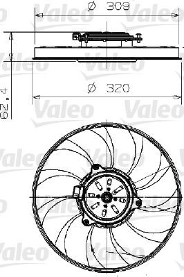 Valeo 696003 - Вентилятор, охлаждение двигателя autosila-amz.com