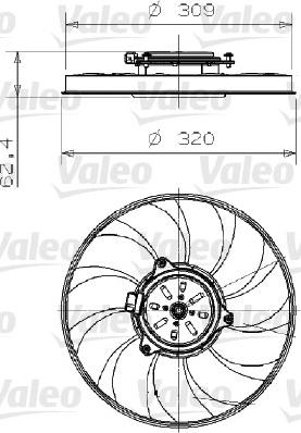 Valeo 696002 - Вентилятор, охлаждение двигателя autosila-amz.com