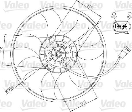 Valeo 696013 - Вентилятор, охлаждение двигателя autosila-amz.com