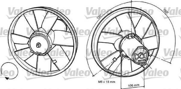 Valeo 696034 - Вентилятор, охлаждение двигателя autosila-amz.com