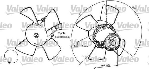 Valeo 696035 - Вентилятор, охлаждение двигателя autosila-amz.com