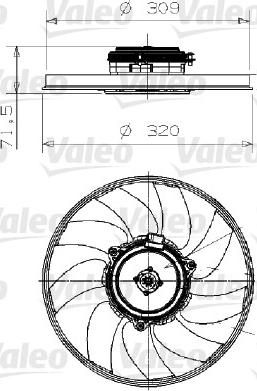Valeo 696027 - Вентилятор, охлаждение двигателя autosila-amz.com