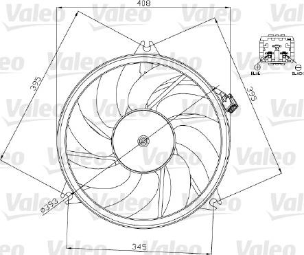 Valeo 696071 - Вентилятор, охлаждение двигателя autosila-amz.com