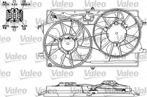 Valeo 696154 - Вентилятор, охлаждение двигателя autosila-amz.com