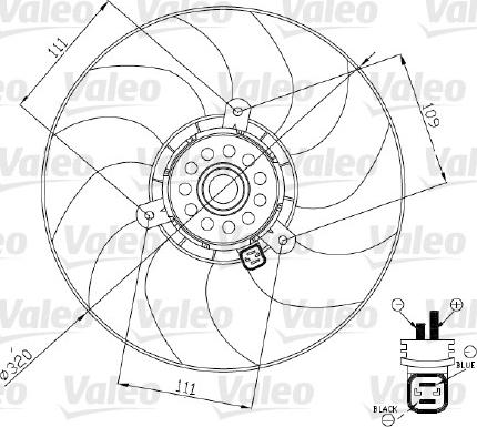 Valeo 696189 - Вентилятор, охлаждение двигателя autosila-amz.com