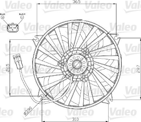 Valeo 696174 - Вентилятор, охлаждение двигателя autosila-amz.com