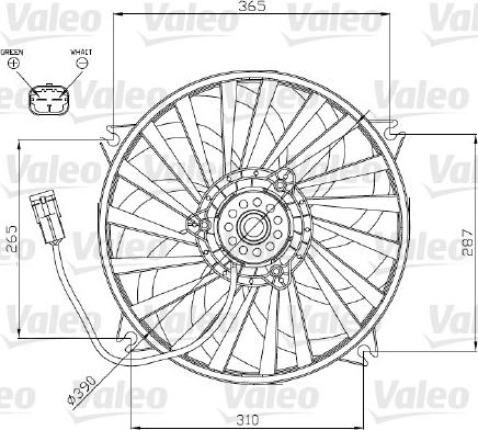 Valeo 696177 - Вентилятор, охлаждение двигателя autosila-amz.com