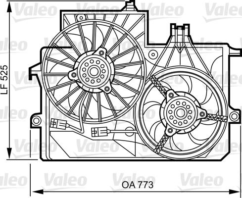Valeo 696384 - Вентилятор, охлаждение двигателя autosila-amz.com