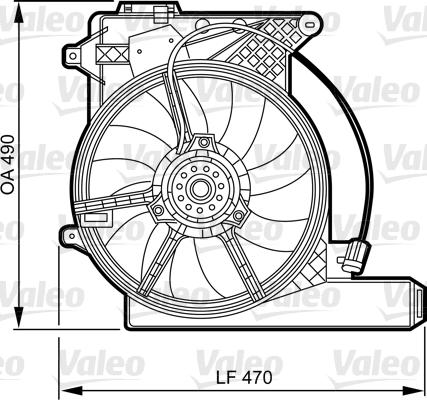 Valeo 696386 - Кронштейн, вентилятор радиатора autosila-amz.com