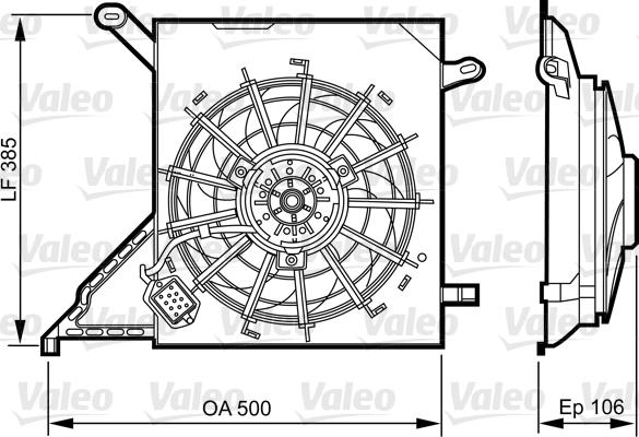 Valeo 696370 - Вентилятор, охлаждение двигателя autosila-amz.com