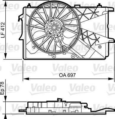 Valeo 696373 - Вентилятор, охлаждение двигателя autosila-amz.com