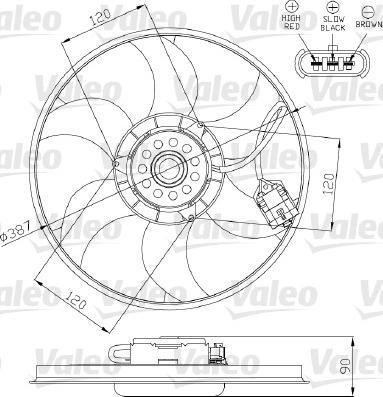 Valeo 696284 - Вентилятор, охлаждение двигателя autosila-amz.com