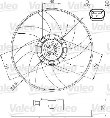 Valeo 696285 - Вентилятор, охлаждение двигателя autosila-amz.com