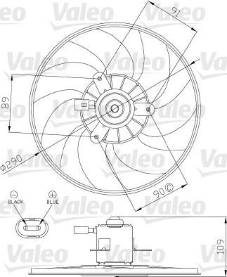 Valeo 696286 - Вентилятор, охлаждение двигателя autosila-amz.com