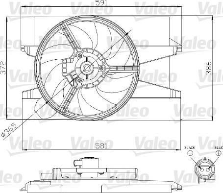 Valeo 696276 - Вентилятор, охлаждение двигателя autosila-amz.com