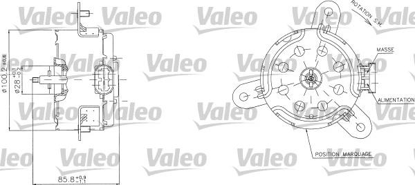 Valeo 698408 - Электродвигатель, вентилятор радиатора autosila-amz.com