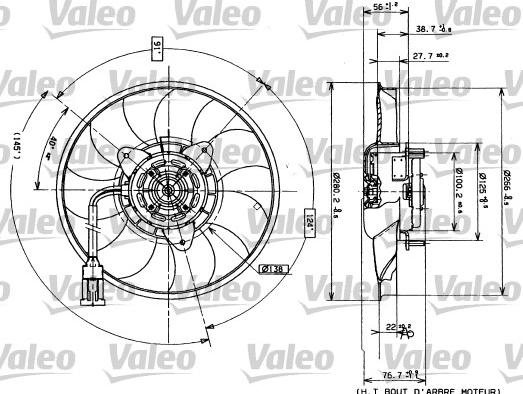 Valeo 698423 - Вентилятор, охлаждение двигателя autosila-amz.com