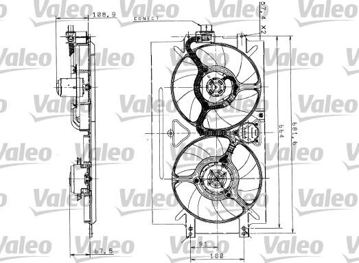 Valeo 698525 - Вентилятор, охлаждение двигателя autosila-amz.com
