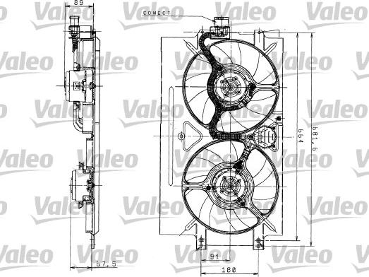 Valeo 698526 - Вентилятор, охлаждение двигателя autosila-amz.com