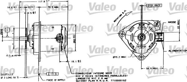Valeo 698015 - Мотор вентилятора Renault Twingo autosila-amz.com