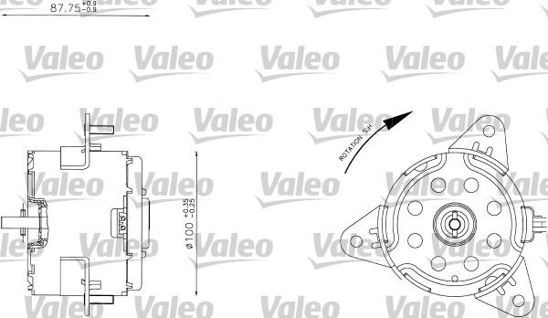 Valeo 698343 - Электродвигатель, вентилятор радиатора autosila-amz.com