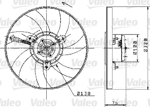 Valeo 698358 - Вентилятор, охлаждение двигателя autosila-amz.com