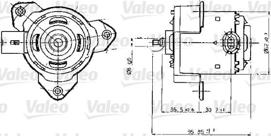 Valeo 698317 - Электродвигатель, вентилятор радиатора autosila-amz.com