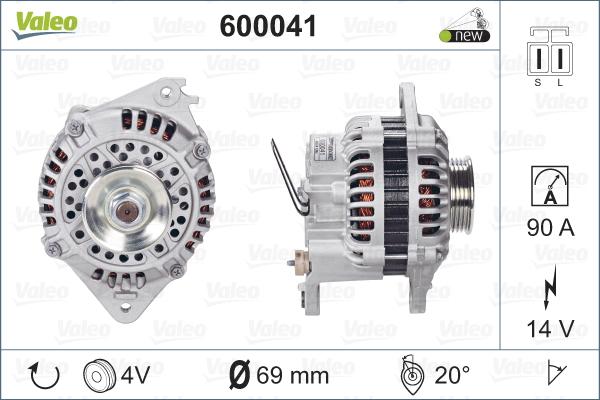 Valeo 600041 - Генератор autosila-amz.com