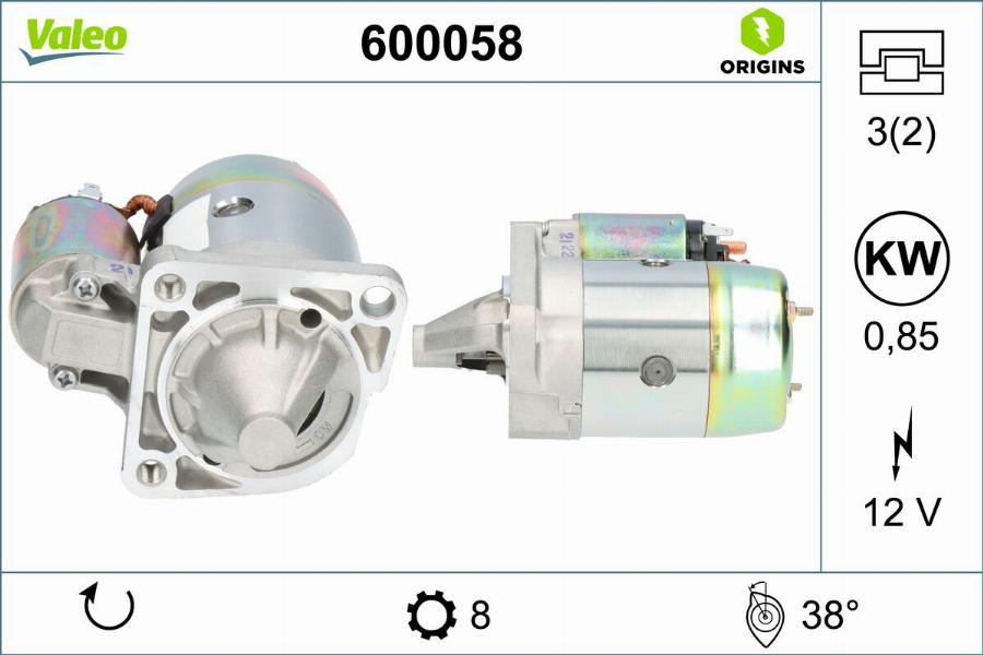 Valeo 600058 - Стартер autosila-amz.com