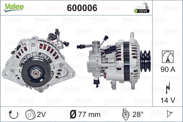 Valeo 600006 - Генератор autosila-amz.com