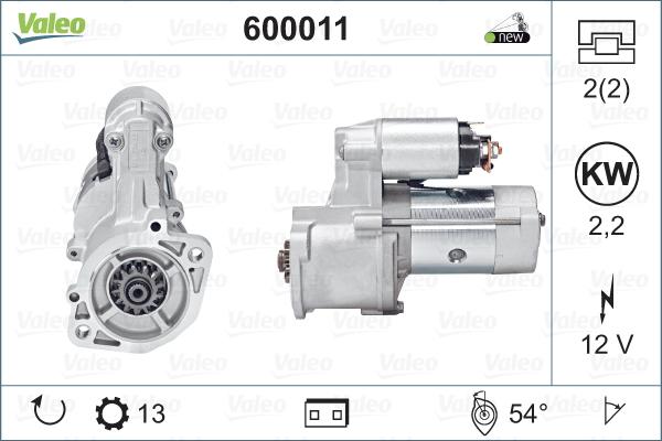 Valeo 600011 - Стартер autosila-amz.com