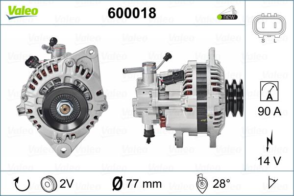 Valeo 600018 - Генератор autosila-amz.com