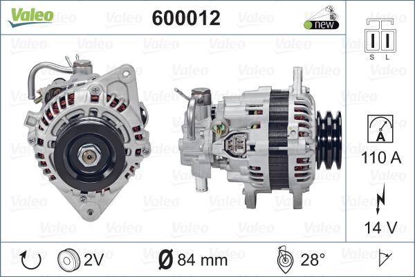 Valeo 600012 - Генератор autosila-amz.com