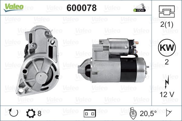 Valeo 600078 - Стартер autosila-amz.com