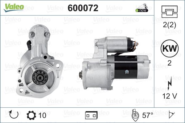 Valeo 600072 - Стартер autosila-amz.com