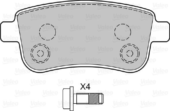 Valeo 601490 - Тормозные колодки, дисковые, комплект autosila-amz.com