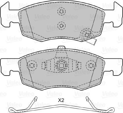 Valeo 601482 - Комплект тормозных колодок, дисковый тормоз ! \OPEL, VAUXH. autosila-amz.com