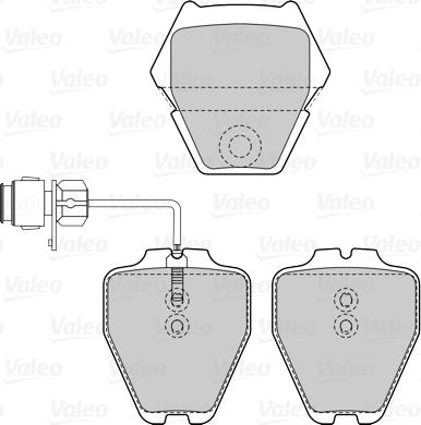 Valeo 601527 - Тормозные колодки, дисковые, комплект autosila-amz.com