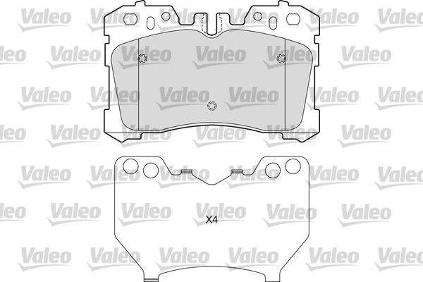 Valeo 601654 - Тормозные колодки, дисковые, комплект autosila-amz.com