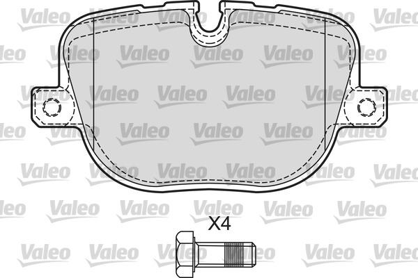 Valeo 601655 - Тормозные колодки, дисковые, комплект autosila-amz.com