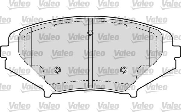 Valeo 601651 - Тормозные колодки, дисковые, комплект autosila-amz.com