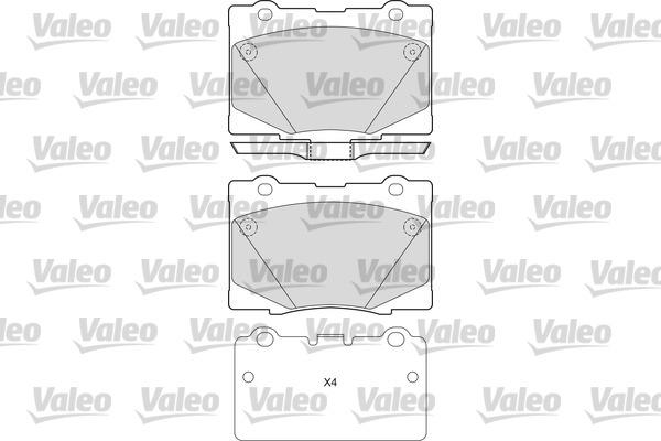 Valeo 601669 - Тормозные колодки, дисковые, комплект autosila-amz.com