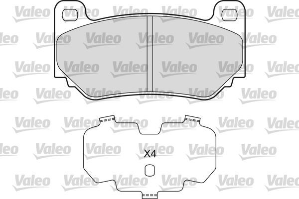 Valeo 601661 - Тормозные колодки, дисковые, комплект autosila-amz.com