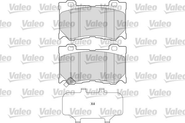 Valeo 601663 - Тормозные колодки, дисковые, комплект autosila-amz.com