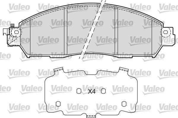 Valeo 601680 - Тормозные колодки, дисковые, комплект autosila-amz.com