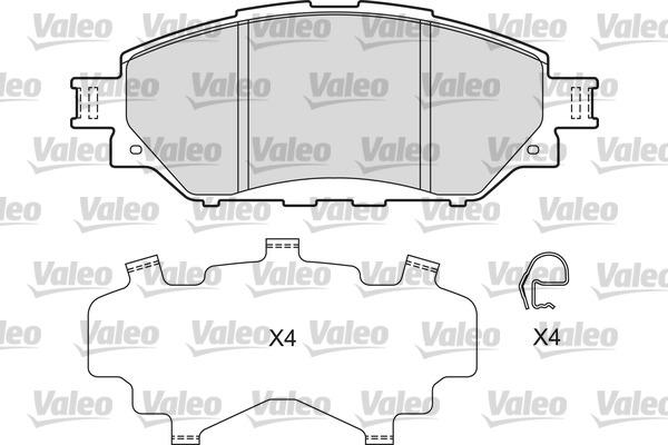 Valeo 601681 - Тормозные колодки, дисковые, комплект autosila-amz.com