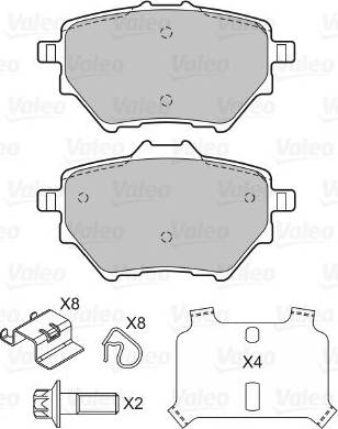 Valeo 601397 - Тормозные колодки, дисковые, комплект autosila-amz.com