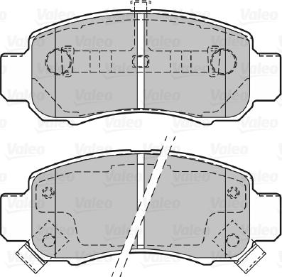 Valeo 601352 - Тормозные колодки, дисковые, комплект autosila-amz.com